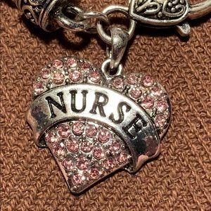 Nurse heart in crystals bracelet Brighton style